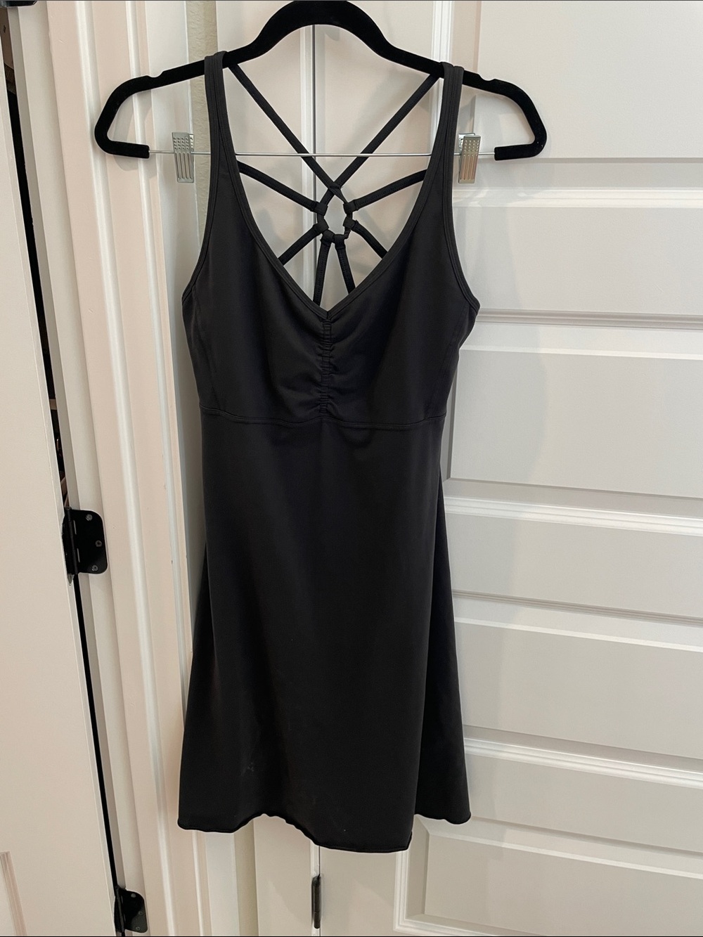 Prana Black Strappy-back Mini Dress